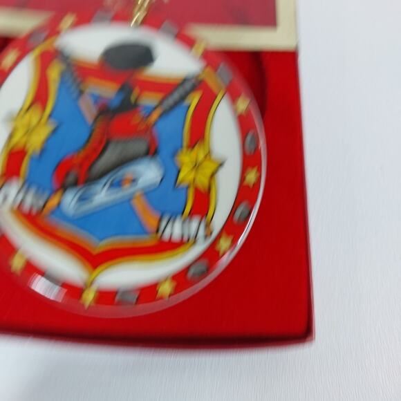 Lenox Sports Series Hockey Ornament in Original Box, 3.25" Wide Round - Picture 3 of 5